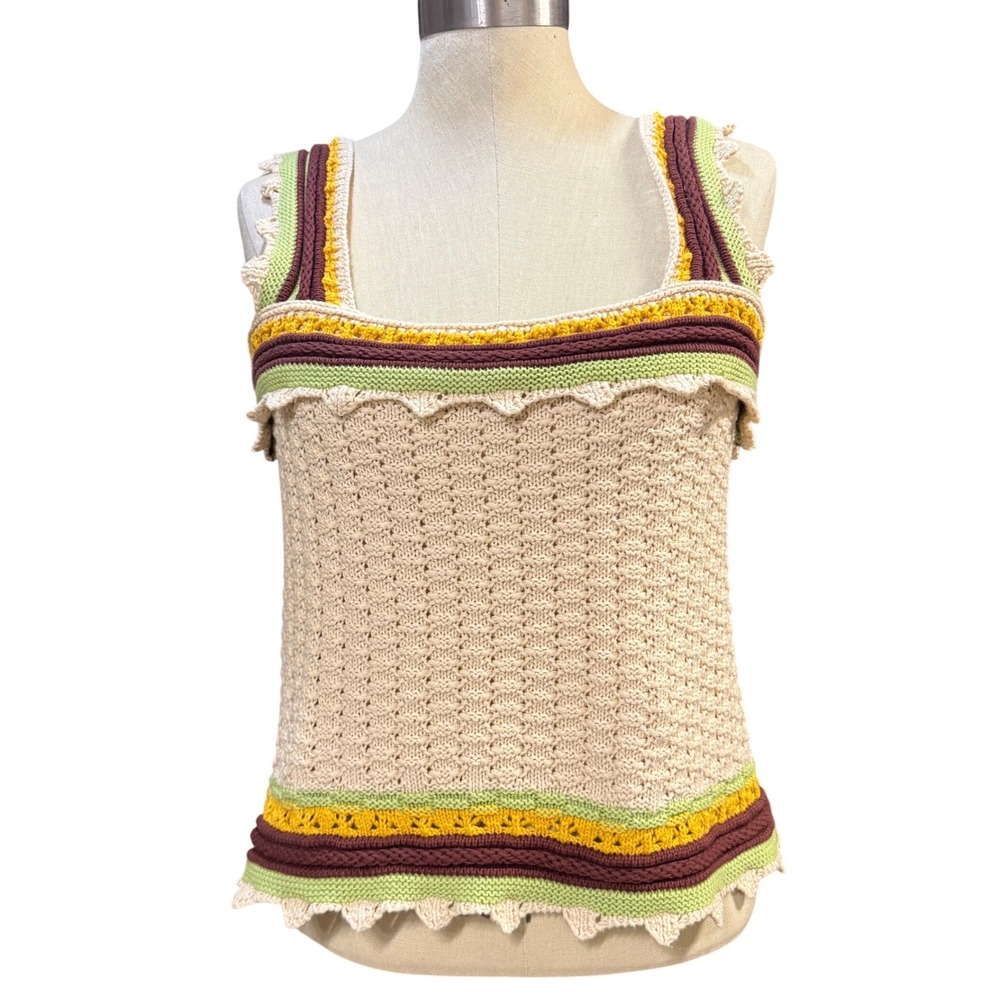 NWT Marc NY L Crochet Knit Top Cottagecore Retro Real Housewives Potomac TV Worn